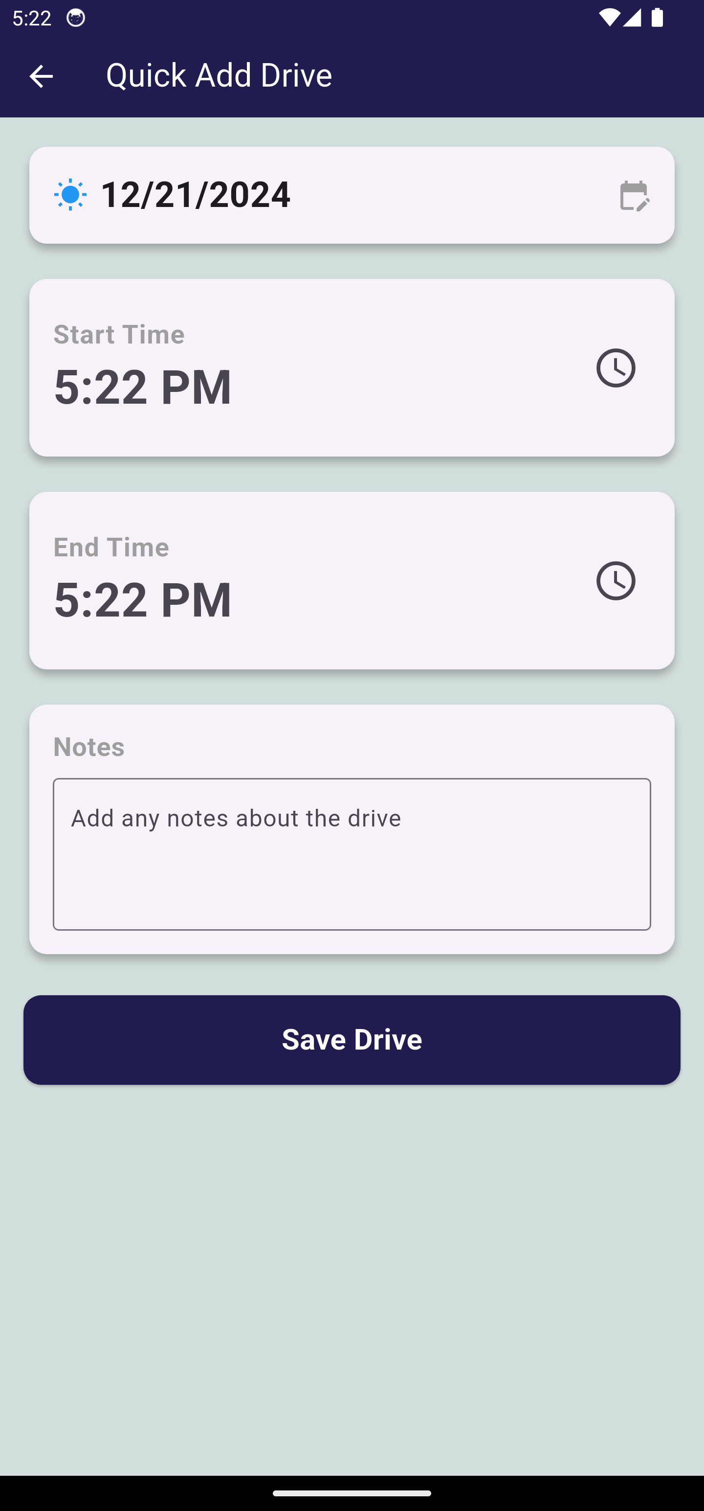 MyDriverLog App Log Driving